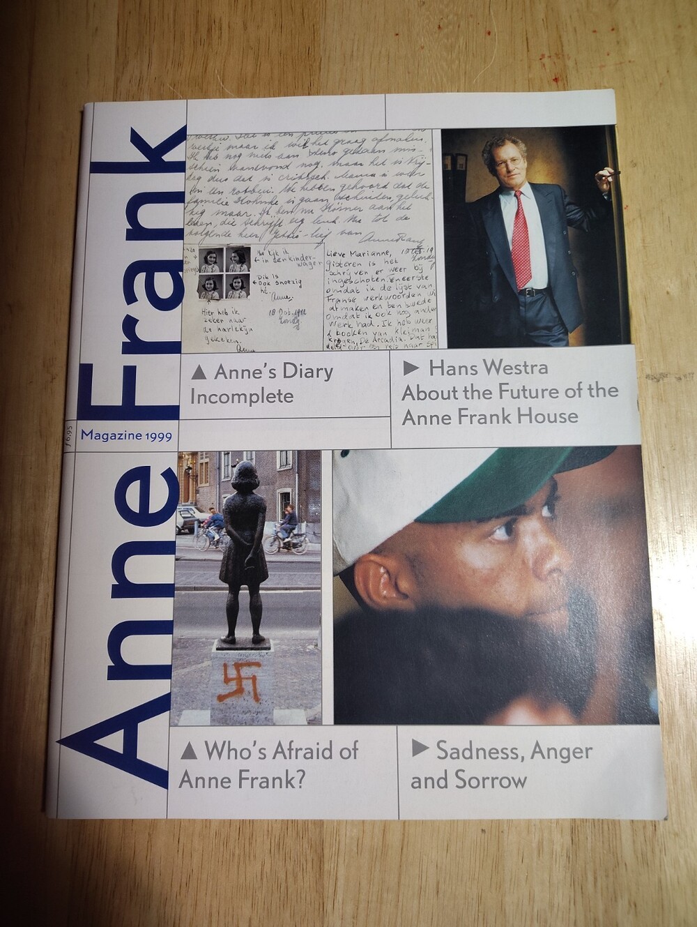 Vintage Anne Frank Magazine: Issue 1999 from the Anne Frank House in Amsterdam